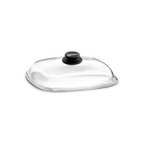 10.24" x 10.24" Square Glass Lid, Clear Glass