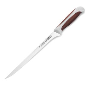 10 Inch Flex Fillet Knife, Full Inner Tang Handle, Brwon & Grey ABS Handle, Textur Handle