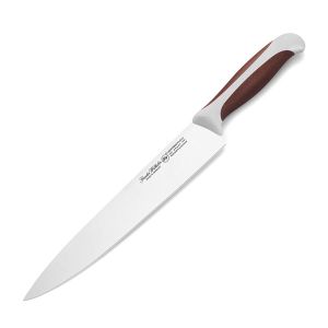 10 Inch Chef Knife, Full Inner Tang Handle, Brown & Grey ABS Handle, Textur Handle
