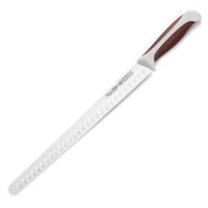 12 Inch Brisket Knife, Full Inner Tang Handle, Brown & Grey ABS Handle, Textur Handle