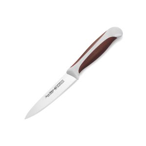 3.5 Inch Paring Knife, Full Inner Tang Handle, Brown & Grey ABS Handle