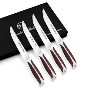 4-Piece Fully Serrated Steak Knife Gift Set