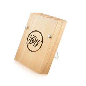 Steak Wood Block by Gunter Wilhelm: A sturdy wooden box showcasing GW logo, specifically crafted to store and present steak knives.