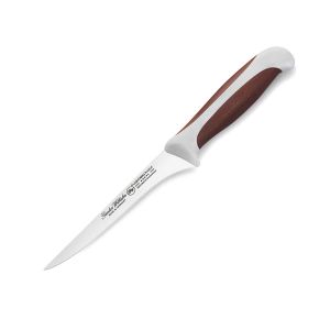 6 Inch Boning Knife, Full Inner Tang Handle, Brwon & Grey ABS Handle, Textur Handle