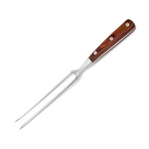 8" Carving Fork, Brown Pakkawood Handle, Full Triple-Tang Handle