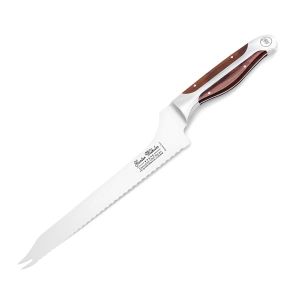Offset Bread Knife, 9.5" | Brown Pakkawood Handle