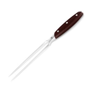 8 Inch Carving Fork, Brown ABS Handle, Full Triple-Tang Handle