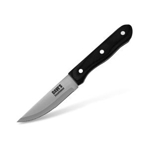 4.5" Half Serrated Jumbo Steak Knife, Black POM