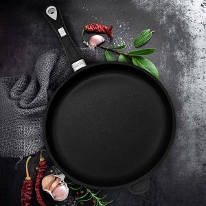 12.6" Nonstick Frying pan, Black Color, Cast Aluminum