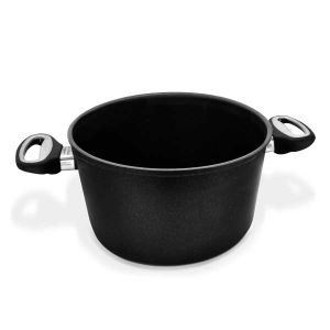 9.45" Nonstick Stock Pot, Black Color, Cast Aluminum