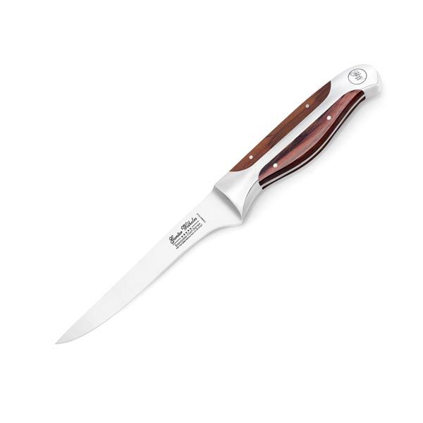 6 Inch Boning Knife, Brown Pakkawood Handle, Full Triple-Tang Handle