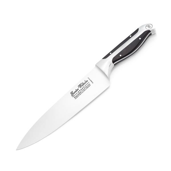 8 In Chef Knife, Full Triple Tang, Black ABS Handle