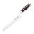 10 Inch Offset Bread Knife, Full Triple Tang Handle, Brown ABS Handle