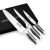 3 PCs Knife Set, Black ABS Handle, Full Triple-Tang Handle, Black Gift Box, 8