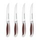 5 Piece Steak Knives set, Full Inner Tang Handle, Brwon  & Grey ABS Handle, Textur Handle, 5