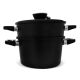 Nonstick Waterless Cooking System, Black Color, Cast Aluminum